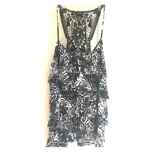 Lacey animal print tank.